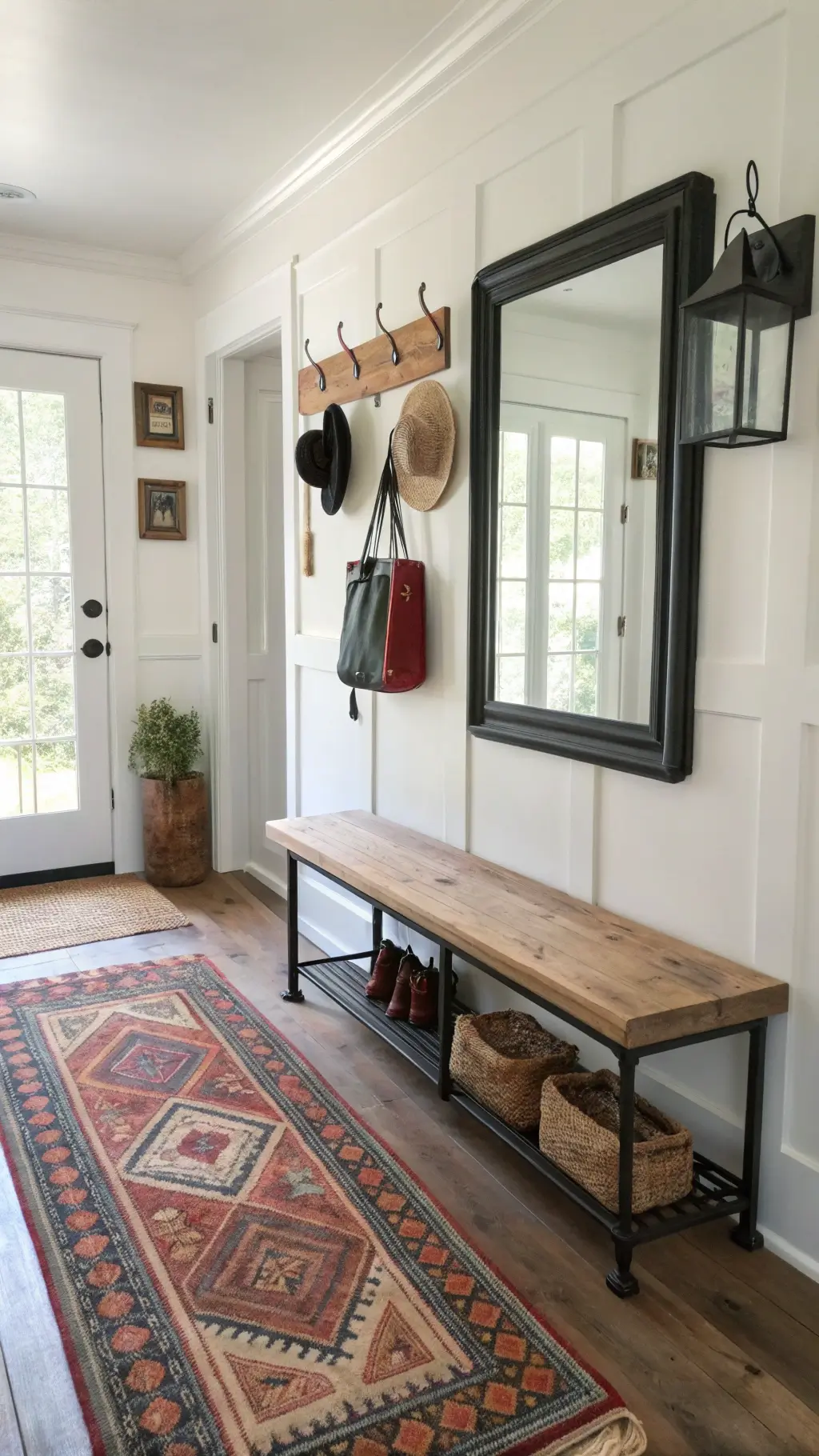8x12ft entry hall in afternoon sunlight...