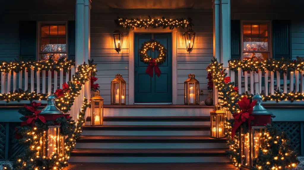 Your front porch sets the stage for the magic waiting inside — a warm, festive welcome that instantly fills hearts with joy. From twinkling lights and lush greenery to cheerful wreaths and glowing lanterns, each detail helps spread that cozy Christmas charm. These ideas prove that even the simplest touches can make a big impact. So hang the garland, light the porch, and let your home sparkle with the merry, heartwarming glow of the holiday season.