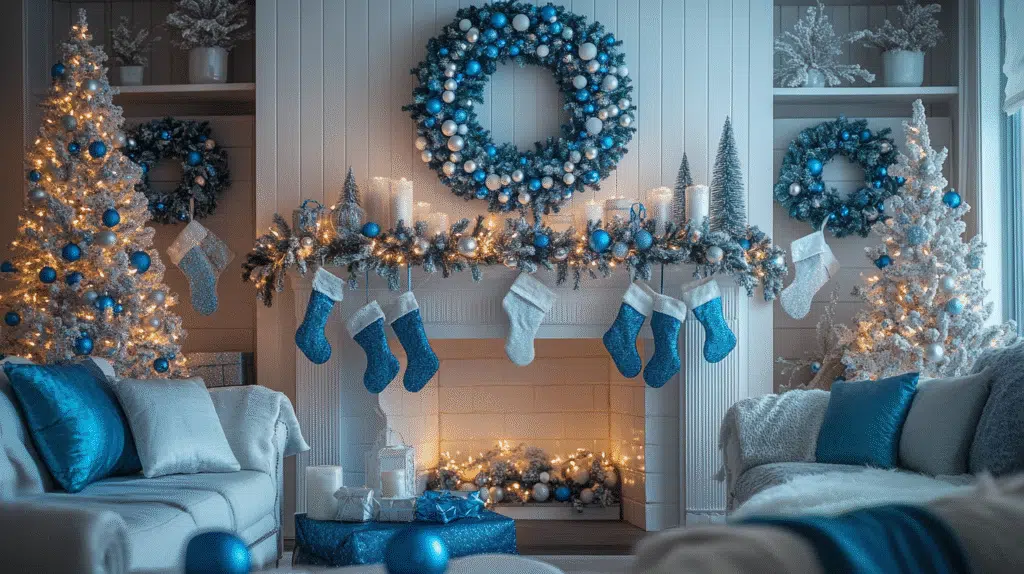 blue christmas decor ideas