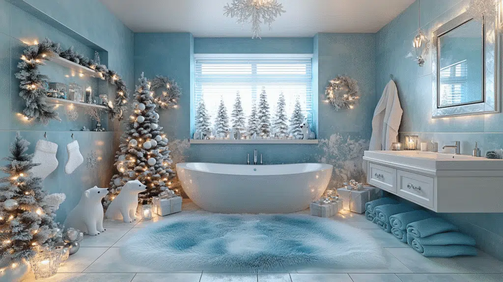 christmas bathroom decor
