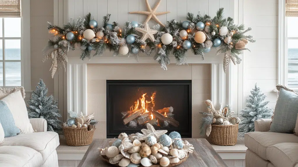 fireplace Christmas decorations