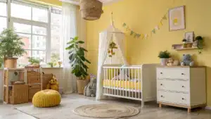 yellow baby room