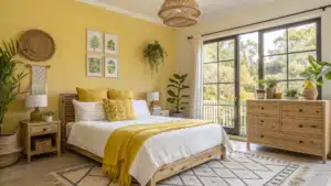 yellow bedroom decor
