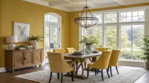 yellow dining room